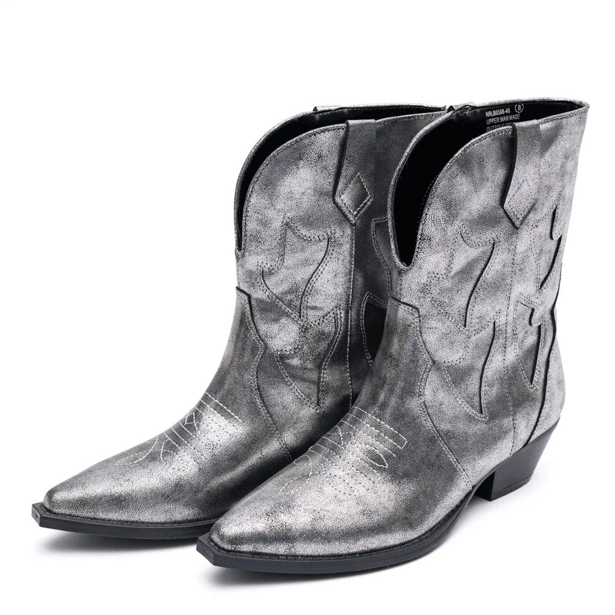 Jersey Metallic Boot in Silver - Three Mad Hatters Mercantile 