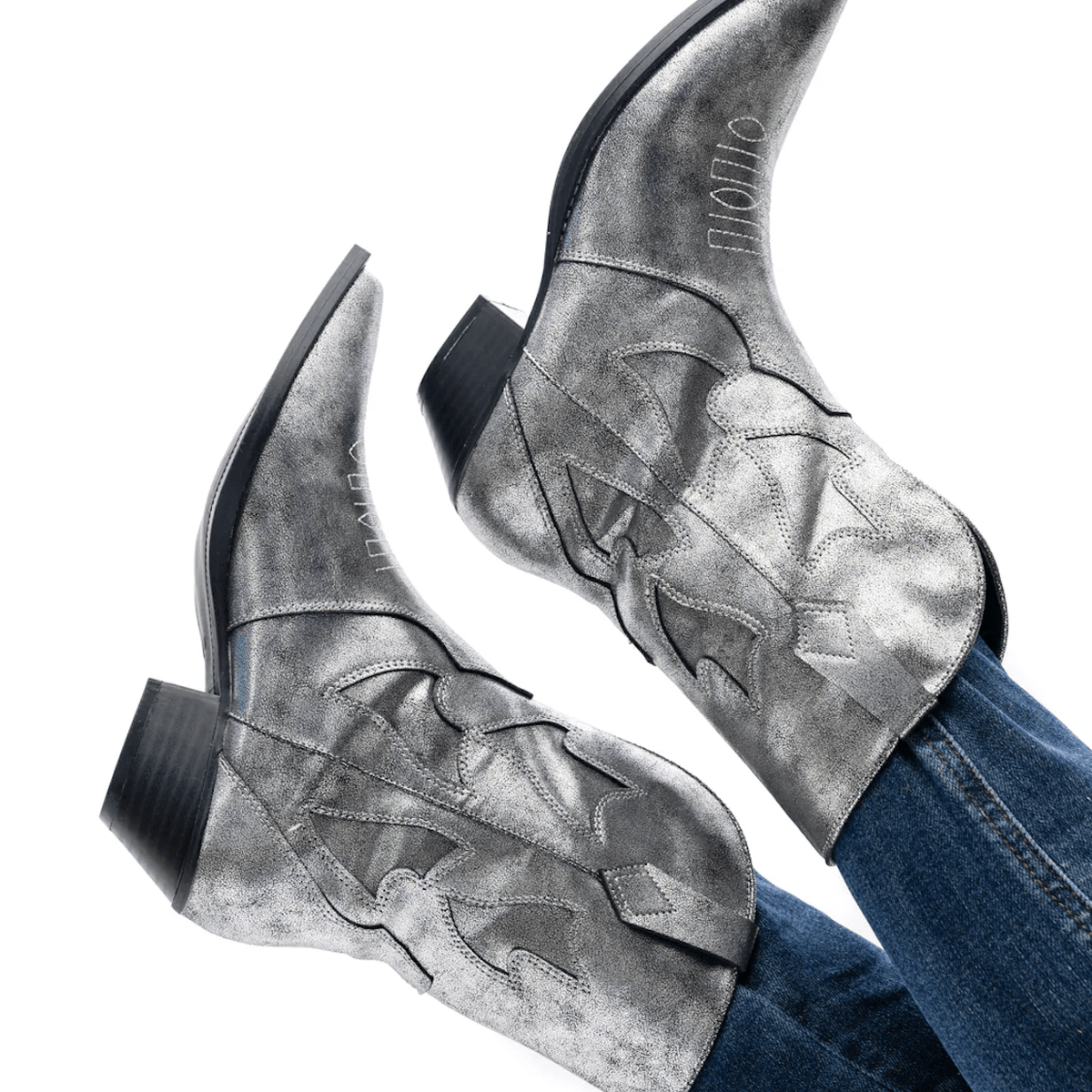 Jersey Metallic Boot in Silver - Three Mad Hatters Mercantile 