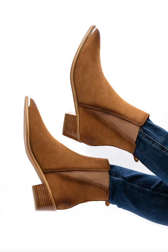 Wylie Suede Ankle Boot in Tan Shoes