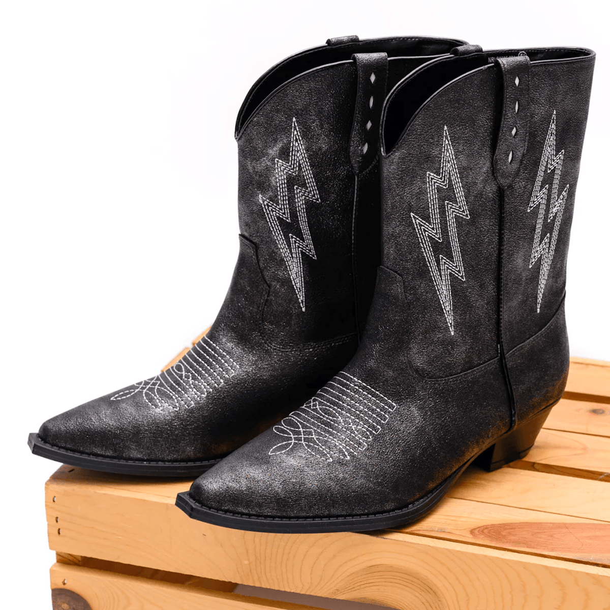 The Bowie Boot in Metallic Black - Three Mad Hatters Mercantile 