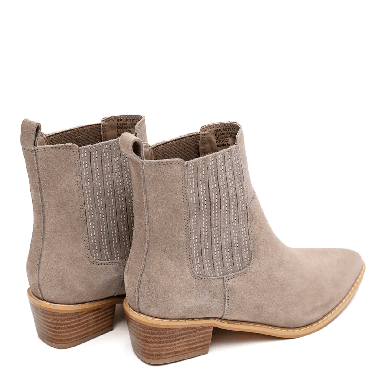 Leonor Suede Ankle Boot in Taupe - Three Mad Hatters Mercantile 