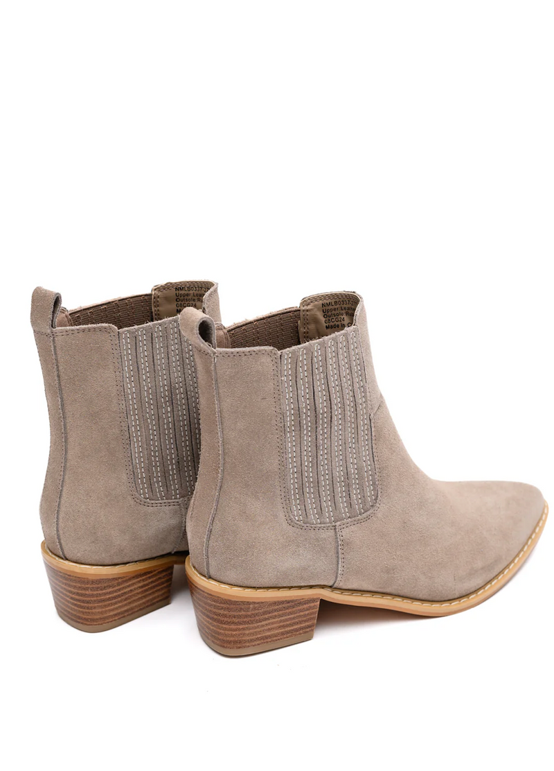 Leonor Suede Ankle Boot in Taupe Shoes