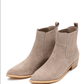 Leonor Suede Ankle Boot in Taupe - Three Mad Hatters Mercantile 