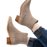Leonor Suede Ankle Boot in Taupe