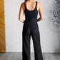 Shavasana Everyday Wide Leg Jumpsuit in Black Jumpsuits & Rompers   