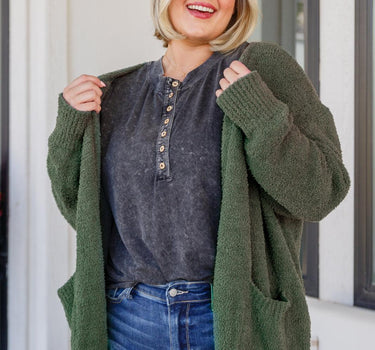 She's Alright Mineral Wash Sleeveless Henley
