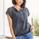 She's Alright Mineral Wash Sleeveless Henley