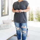 She's Alright Mineral Wash Sleeveless Henley