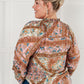 Show and Tell Mixed Print Peasant Blouse Blouses