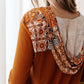 Sipping Iced Tea Mixed Print Hoodie Tops   