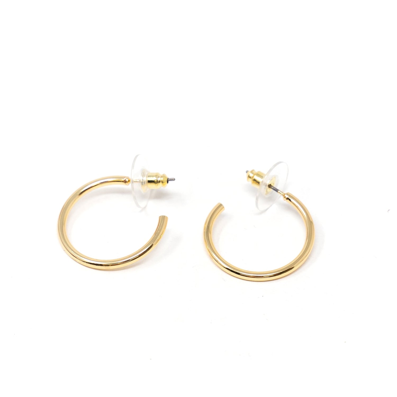 1" Super Hoops Earrings 1 inch Hoops Gold 