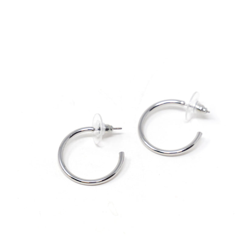 1" Super Hoops Earrings 1 inch Hoops Silver 