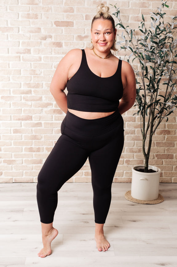 Somewhere to Start Leggings in Black Athleisure   