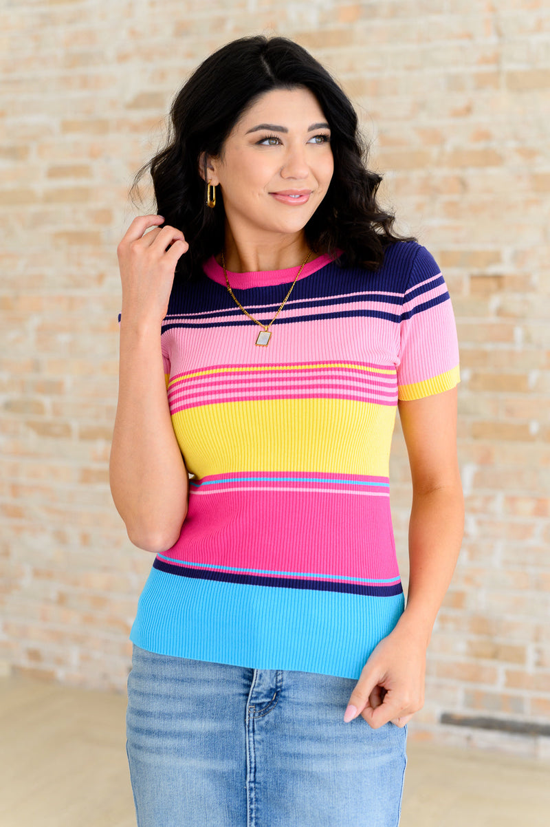 Sounds Great Striped Top Womens Tops   