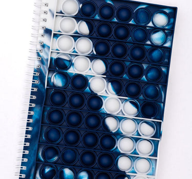 Spiral Writing Notebook in Blue Marble