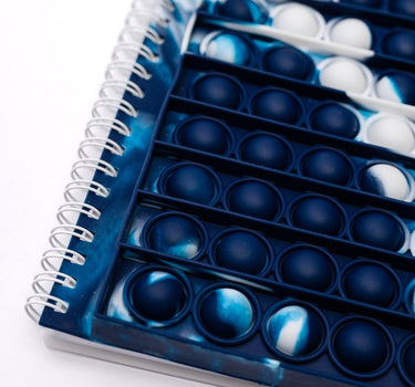 Spiral Writing Notebook in Blue Marble