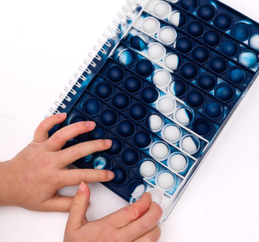 Spiral Writing Notebook in Blue Marble