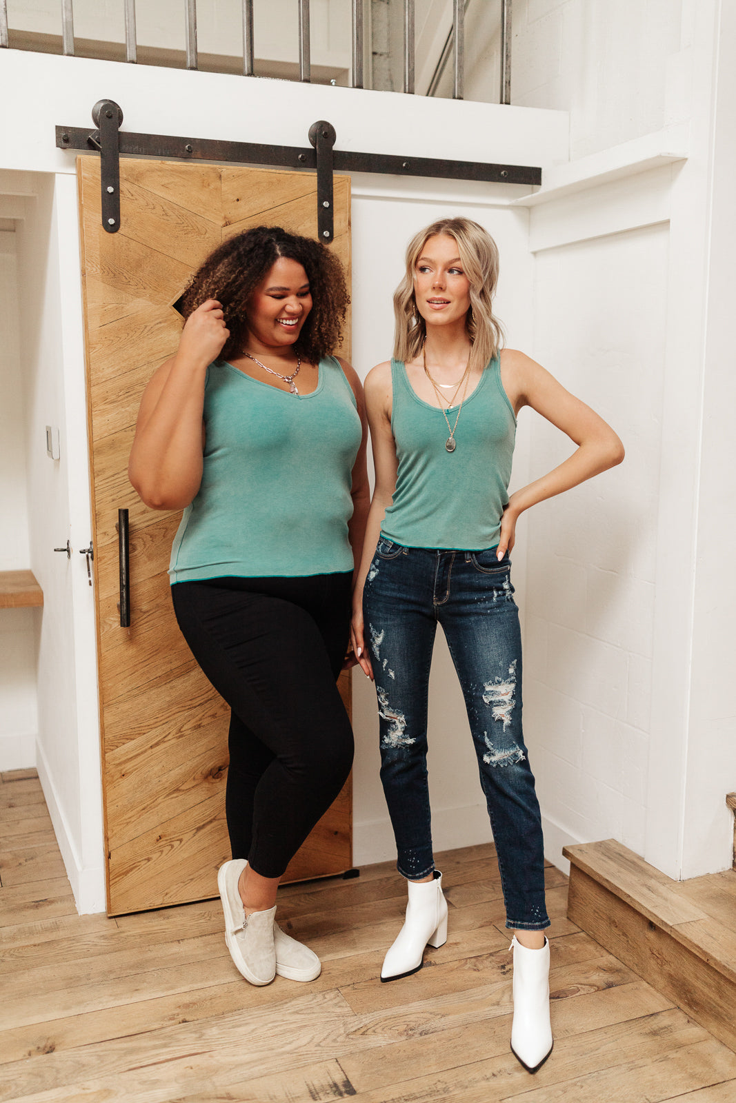 Stay Easy Tank In Aqua Womens   