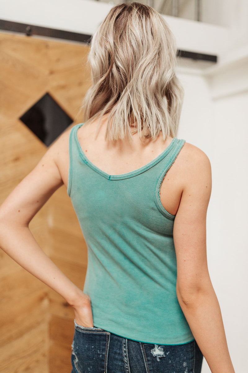 Stay Easy Tank In Aqua Womens   