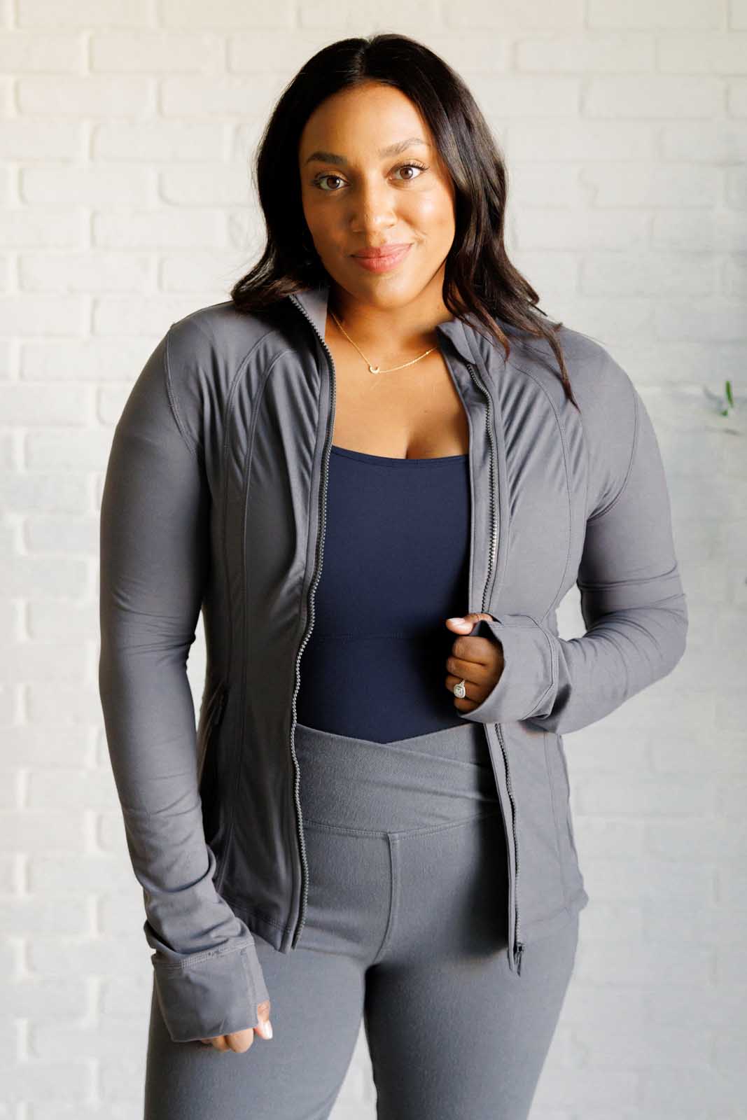 Staying Swift Activewear Jacket in Titanium Athleisure   