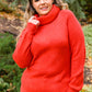 Steady Pace Roll Neck Sweater In Red Womens