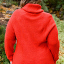 Steady Pace Roll Neck Sweater In Red