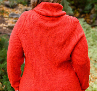 Steady Pace Roll Neck Sweater In Red