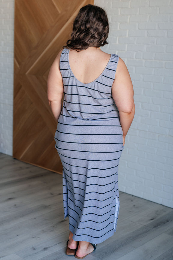 Still Got It Sleeveless Maxi In Gray Womens Dresses   