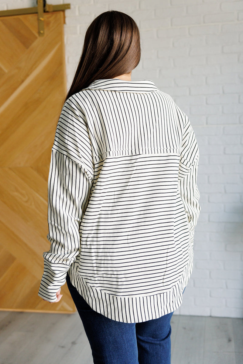 Striped Serendipity Pullover Tops   