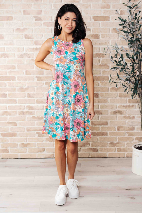 Summer Garden Sleeveless Swing Dress Dresses   