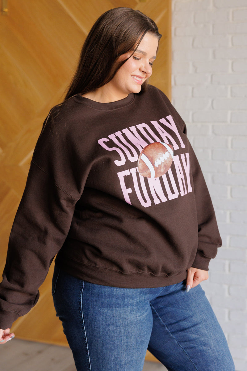 Sunday Funday Graphic Sweatshirt Tops   