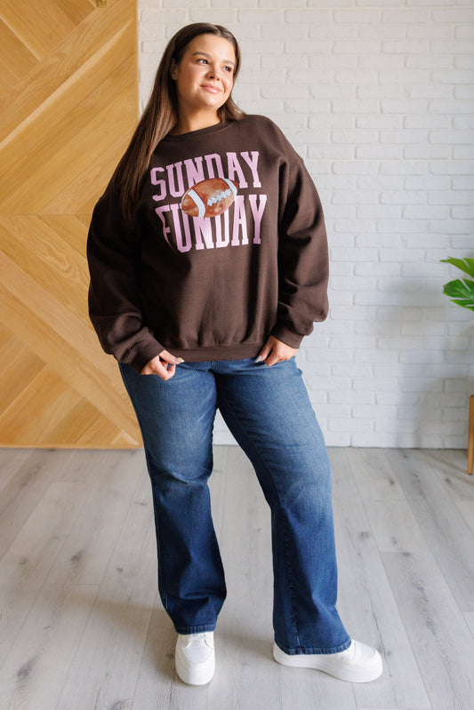 Sunday Funday Graphic Sweatshirt Tops   