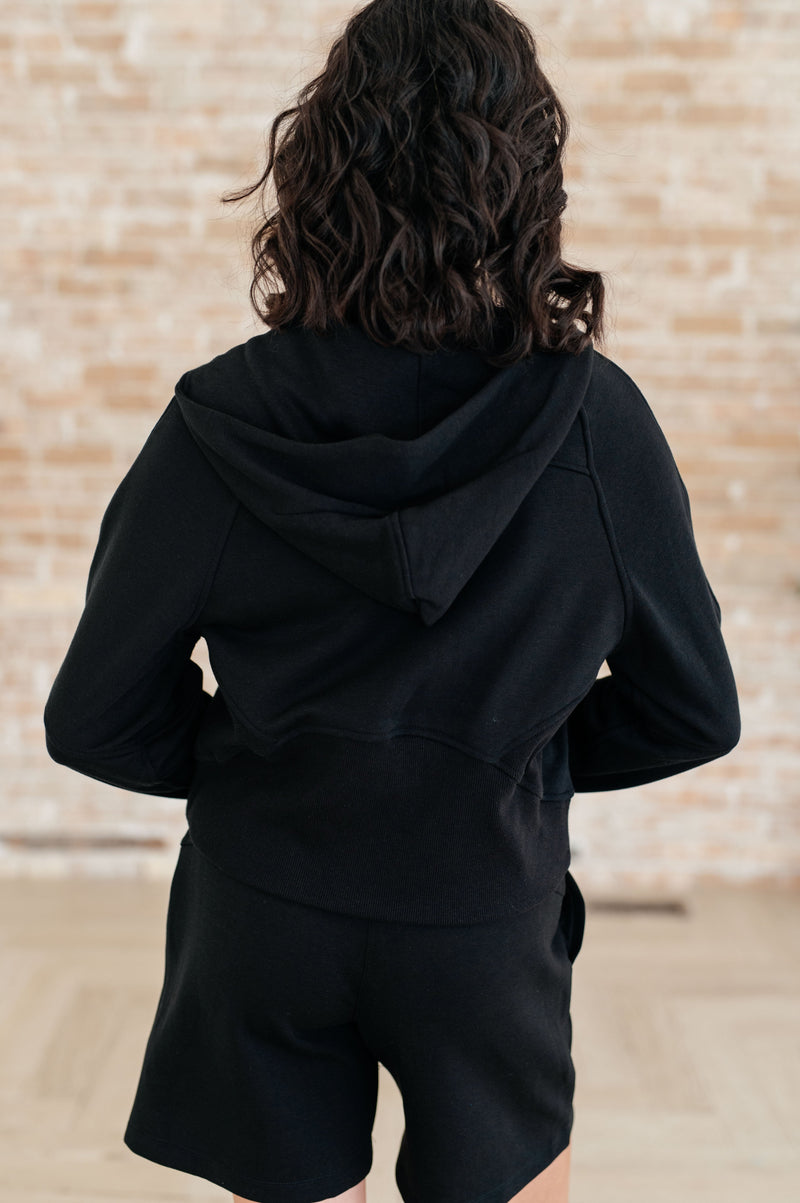 Sun or Shade Zip Up Jacket in Black Athleisure   