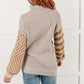 Super Seasonal Patchwork Waffle Knit Sweater Tops