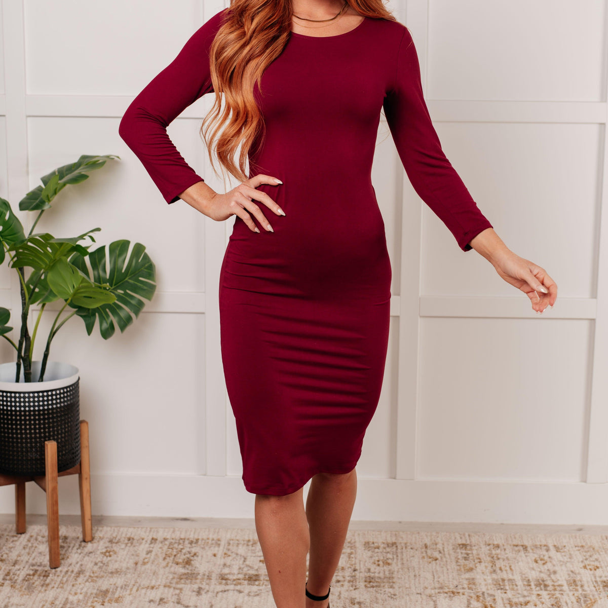Sure To Fall In Love Bodycon Dress - Three Mad Hatters Mercantile 