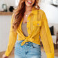 Sweeter Than Nectar Lace Button Down in Honey Womens Tops   