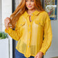 Sweeter Than Nectar Lace Button Down in Honey Womens Tops   