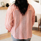 Sweeter Than Nectar Lace Button Down in Rose Womens Tops   