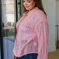 Sweeter Than Nectar Lace Button Down in Rose Womens Tops   