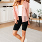 Sweeter Than Nectar Lace Button Down in Rose Womens Tops   