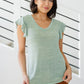 Take It In Flutter Sleeve Top Womens Tops   