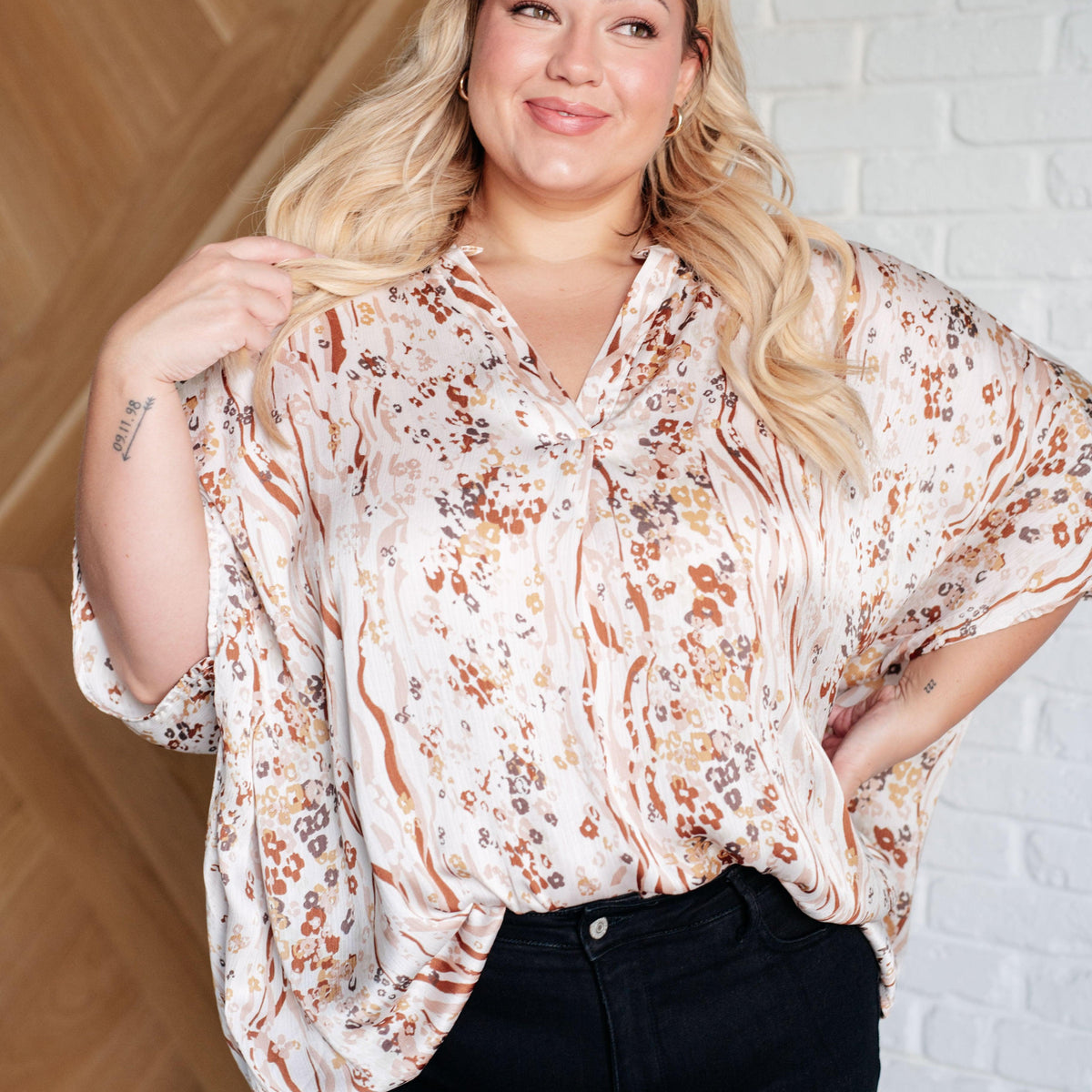 Take a Chance Mixed Print Top - Three Mad Hatters Mercantile 
