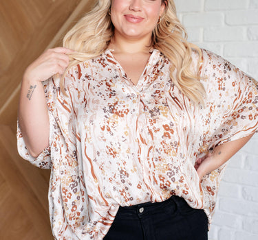 Take a Chance Mixed Print Top