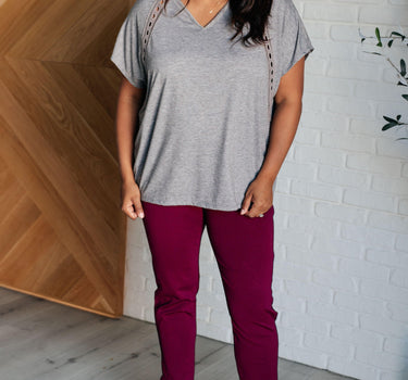 Take it Easy Eyelet Trim Top