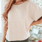 Textured Boxy Top in Taupe Tops   