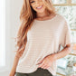 Textured Boxy Top in Taupe Tops   