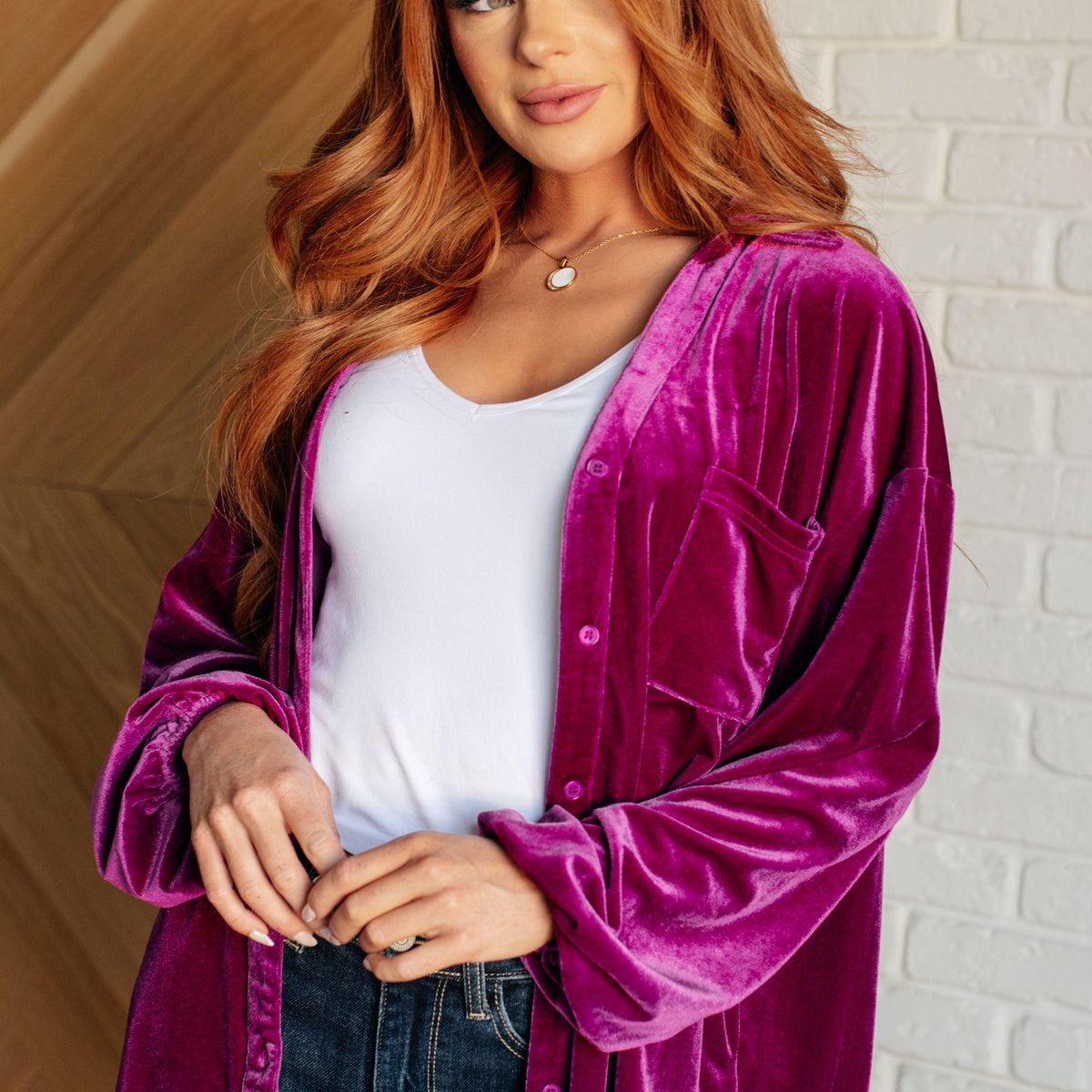 The Best Policy Velvet Balloon Sleeve Top - Three Mad Hatters Mercantile 