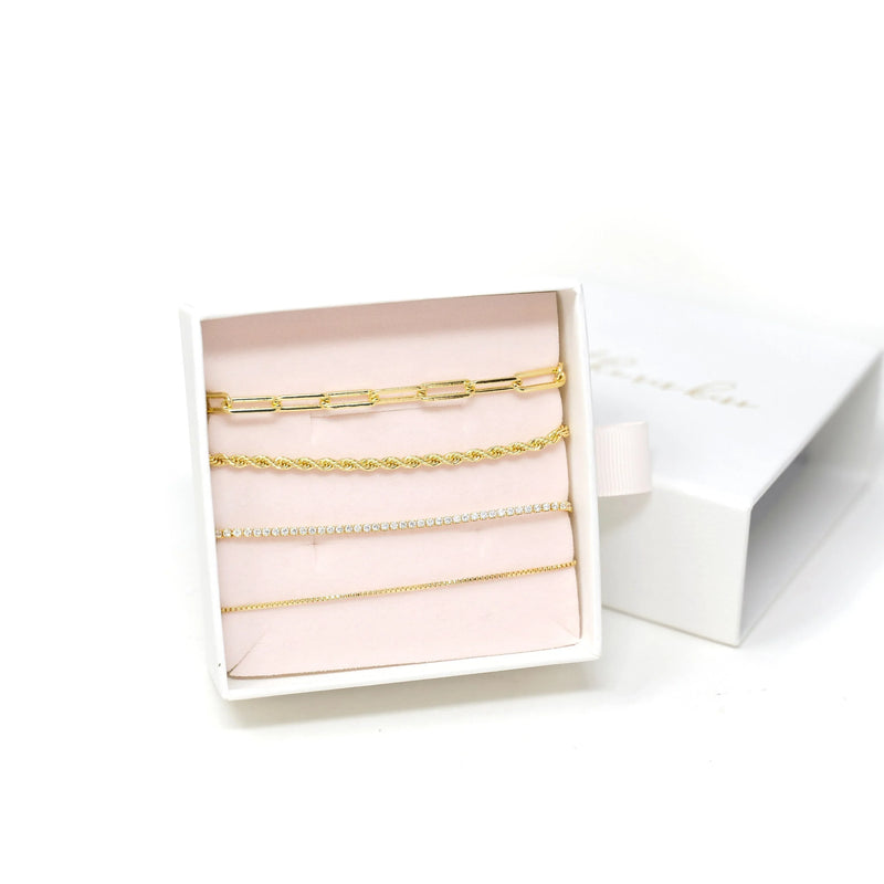 The Essentials Bracelets Layering Set Necklaces Gold  