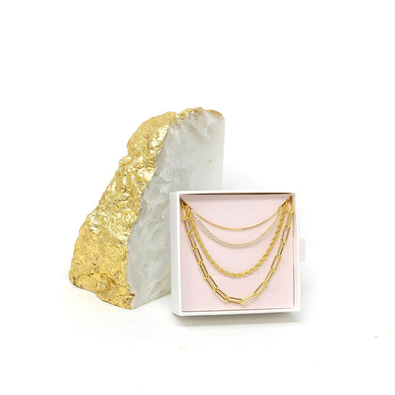 The Essentials Layering Set Necklaces Gold  