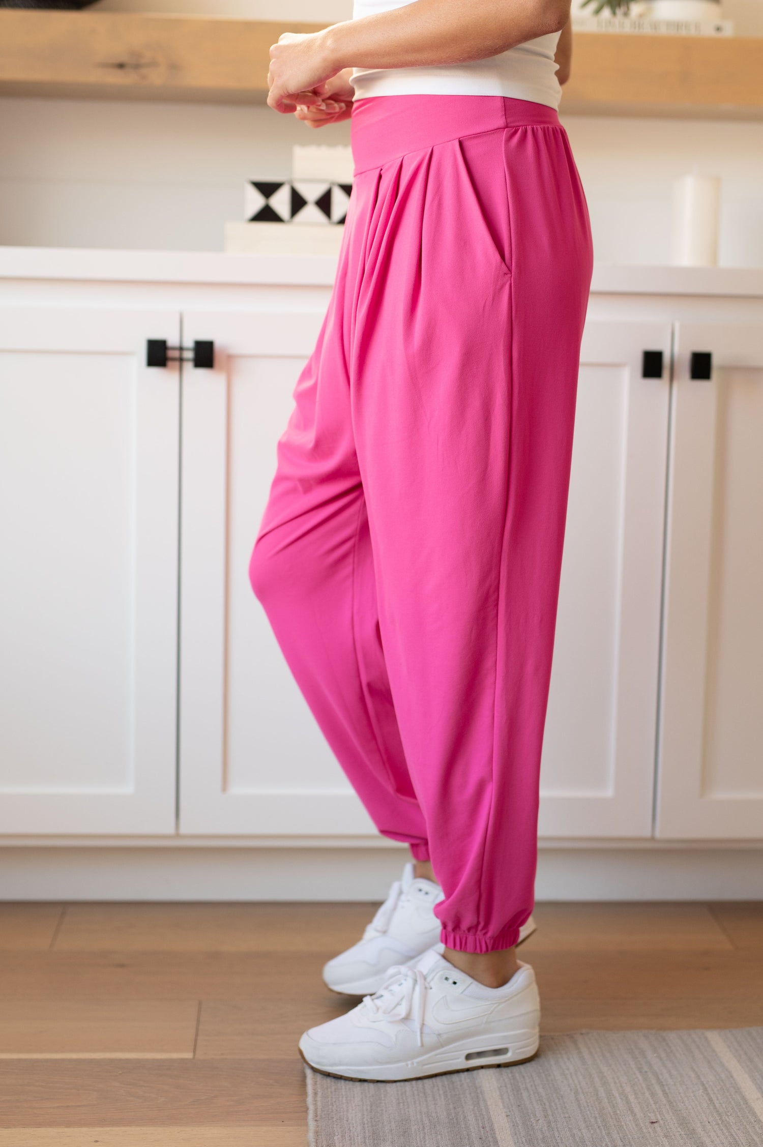 The Motive Slouch Jogger in Hot Pink Bottoms   